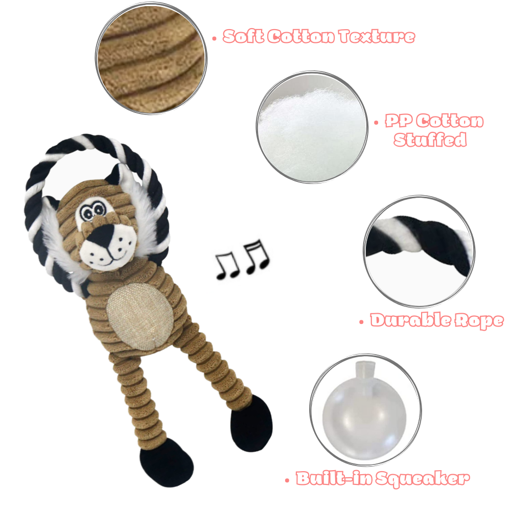 Safari Rope Plush Dog Toy - Von Hound and Friends