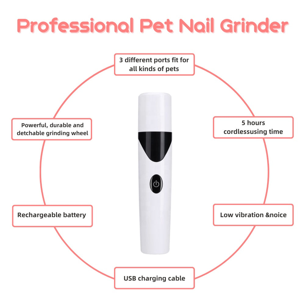 Dog Nail Grinder Professional Electric Pet Nail Trimmer Prac - Inspire  Uplift