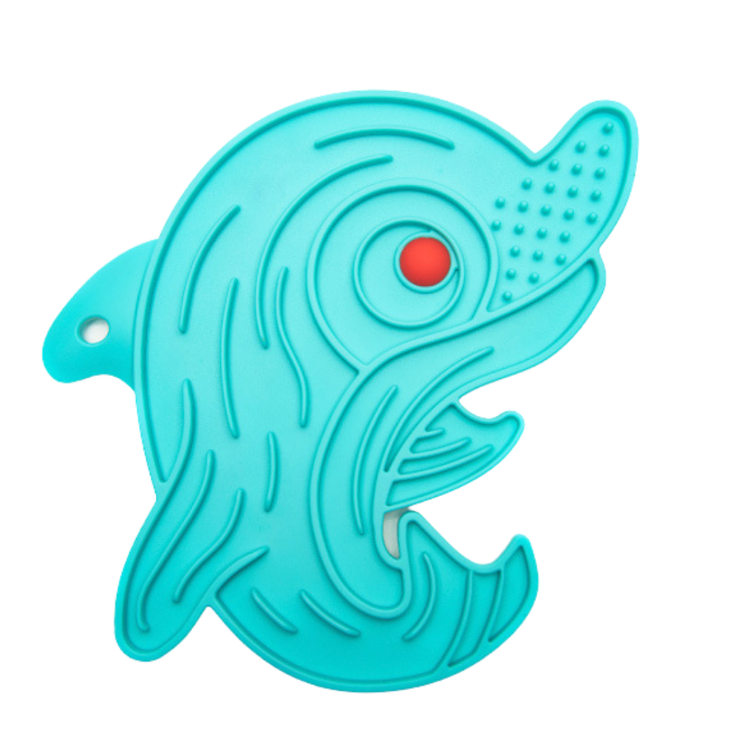 Blue Pink Dolphin Licki Mat for Dogs - Von Hound and Friends