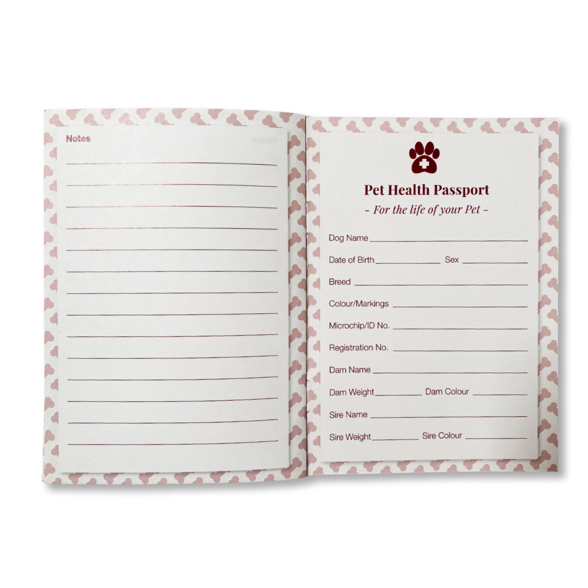 Dog store health passport