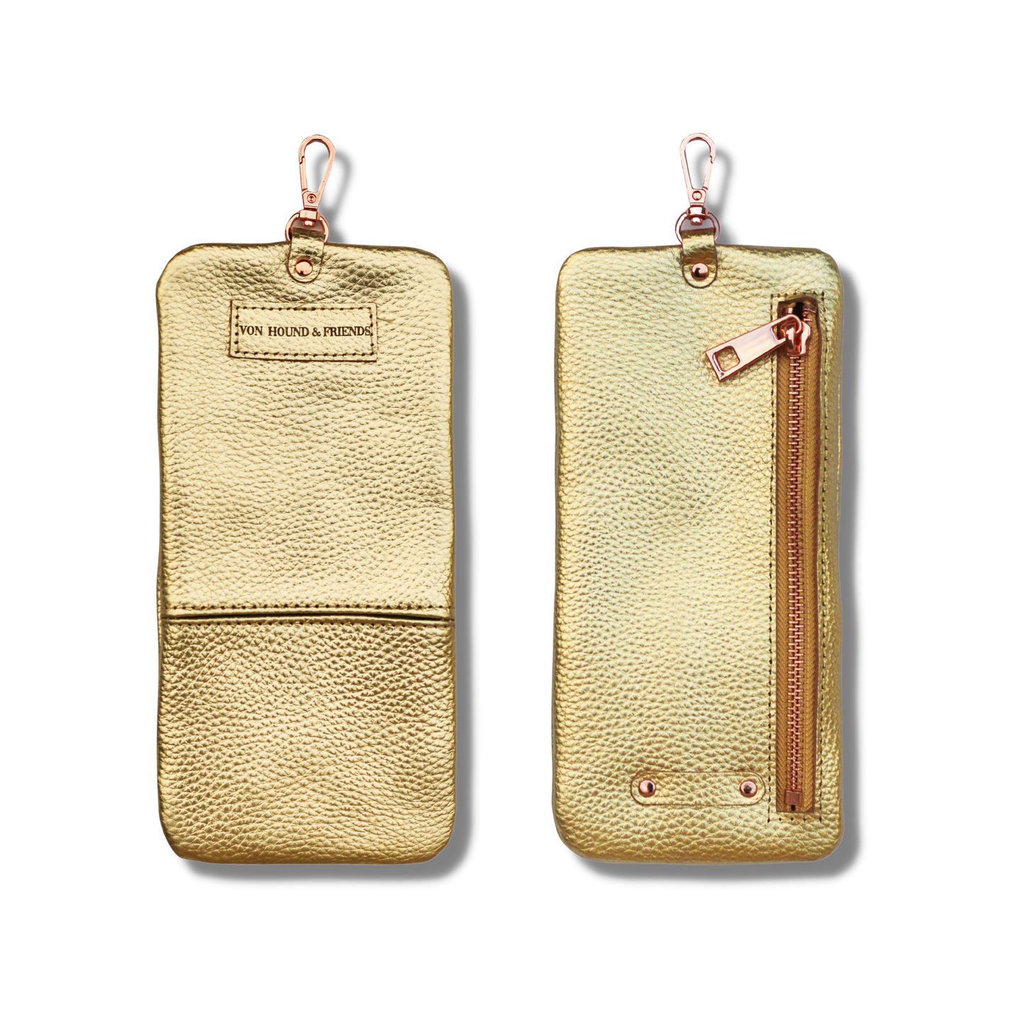 Leather Phone and Poop Bag Holder - Von Hound and Friends