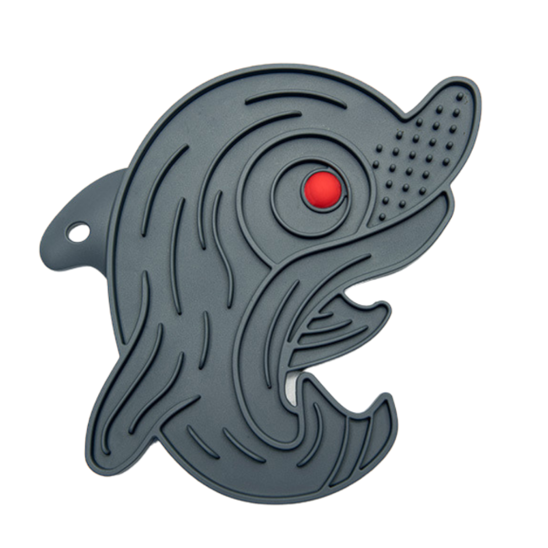 Grey Pink Dolphin Licki Mat for Dogs - Von Hound and Friends