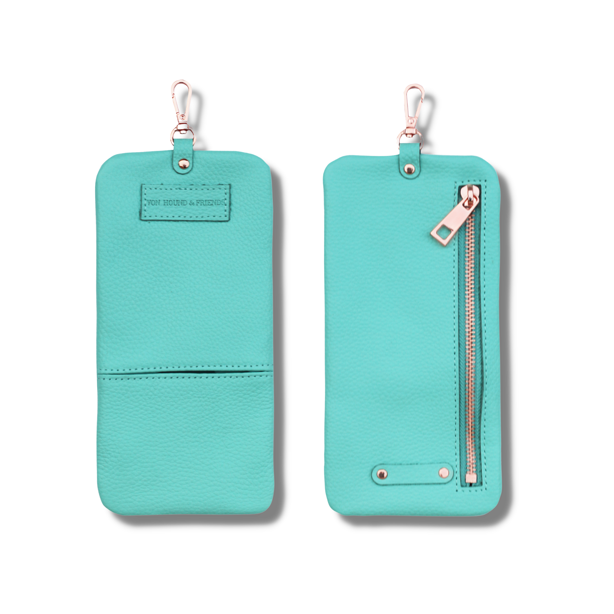 Leather Phone and Poop Bag Holder - Von Hound and Friends