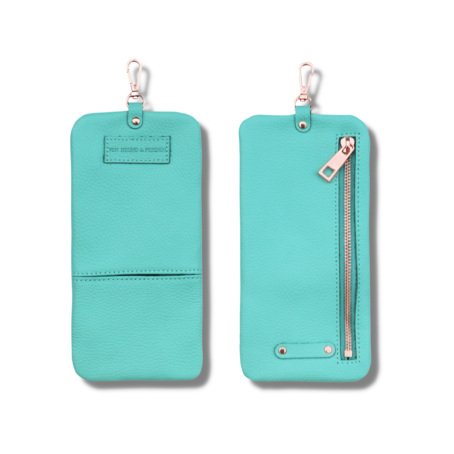 Leather Phone and Poop Bag Holder - Von Hound and Friends
