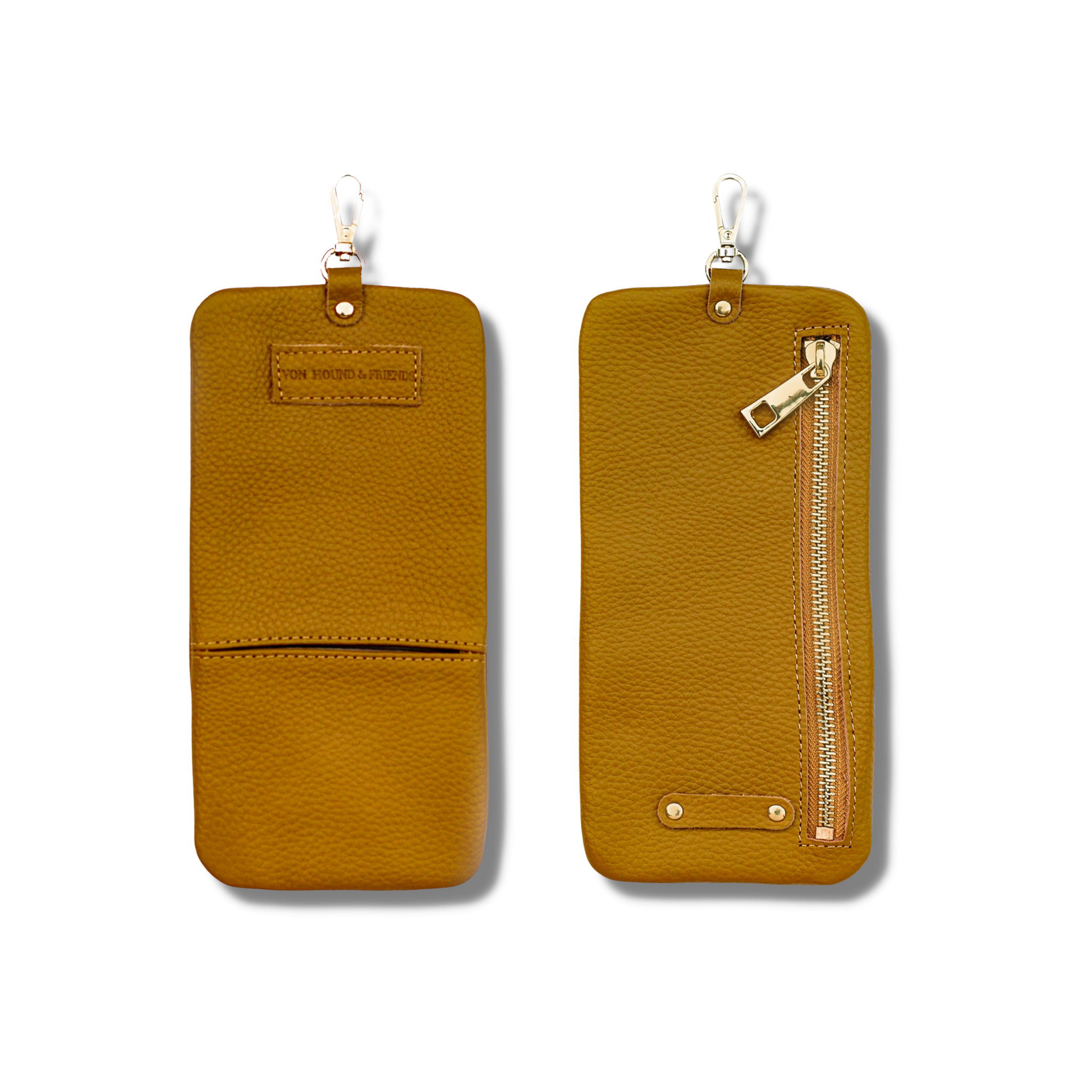 Leather Phone and Poop Bag Holder - Von Hound and Friends