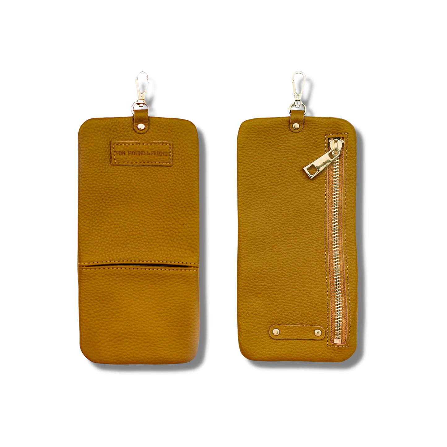 Leather Phone and Poop Bag Holder - Von Hound and Friends