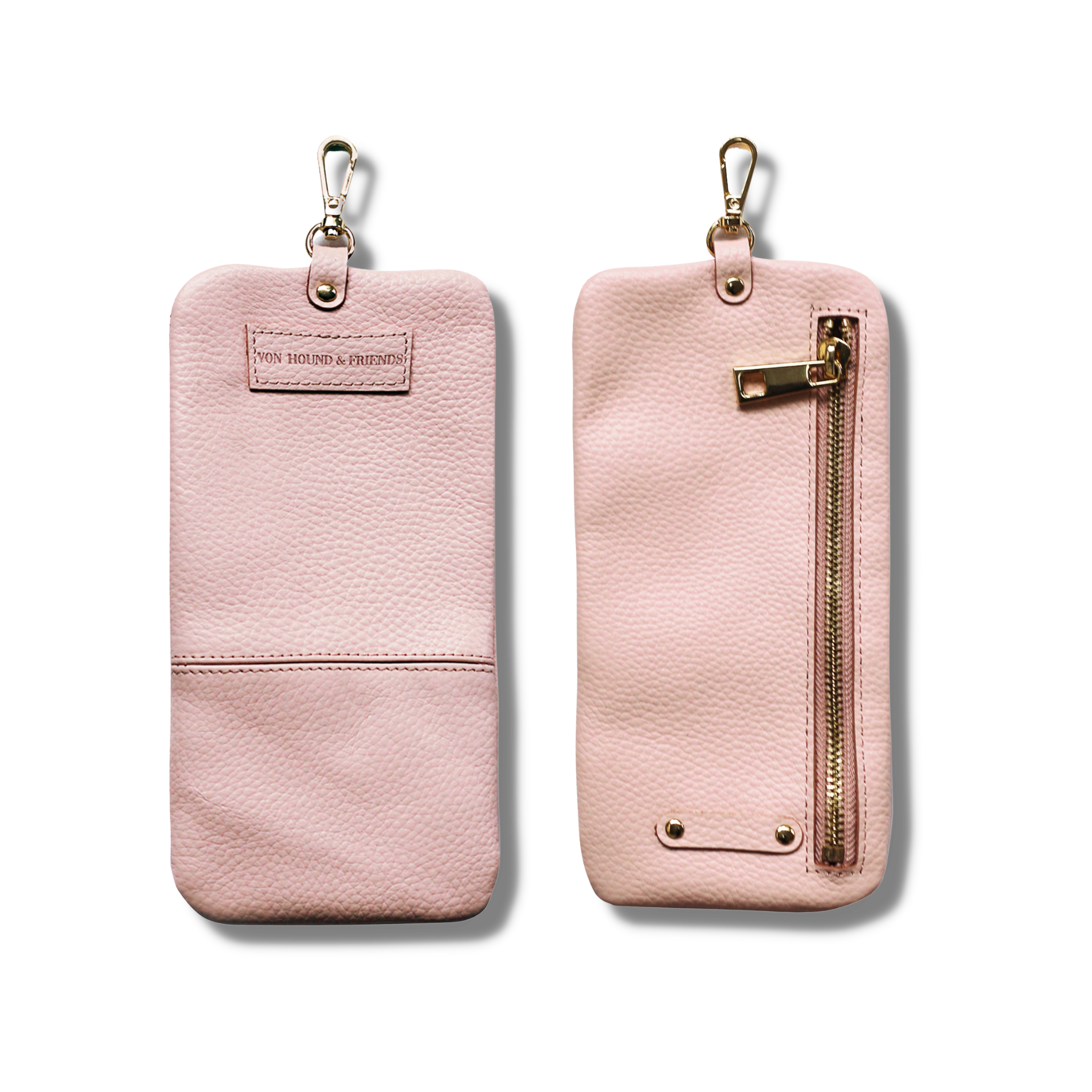 Leather Phone and Poop Bag Holder - Von Hound and Friends