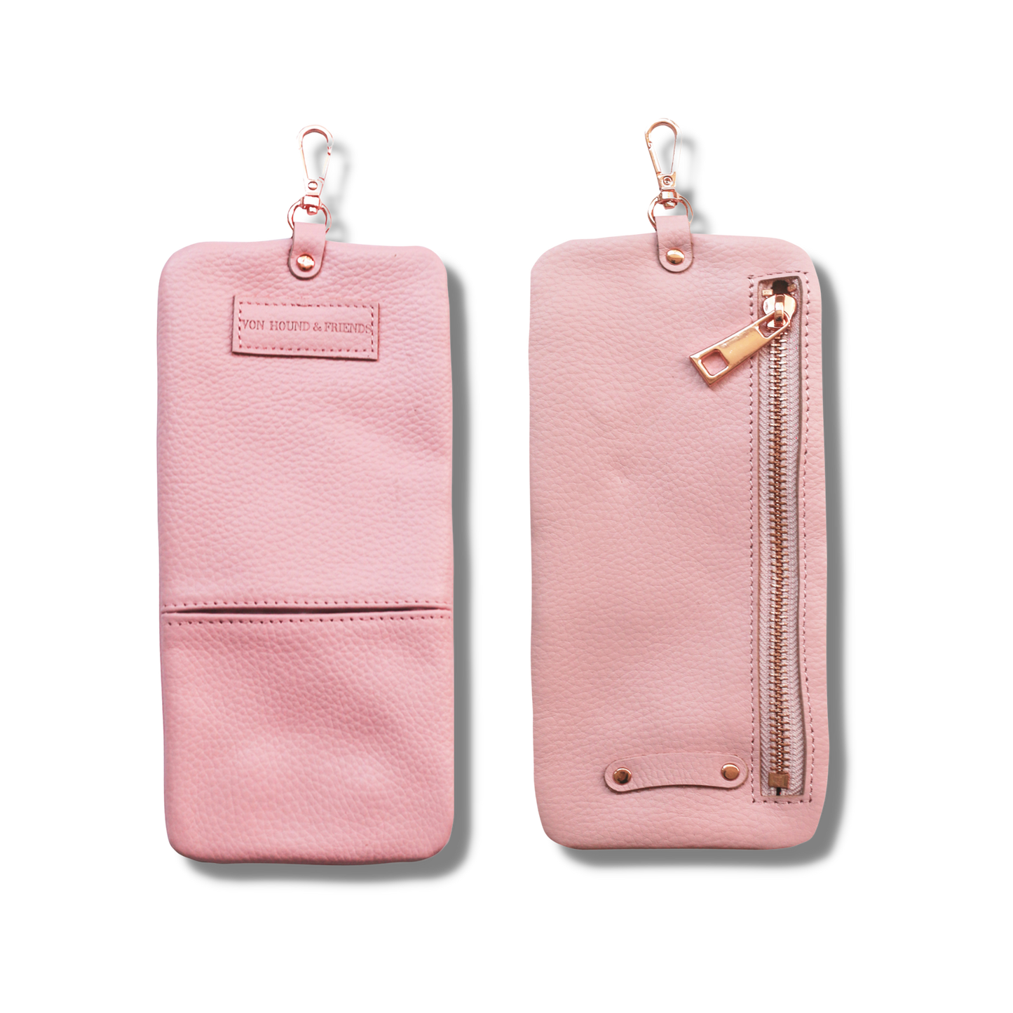 Leather Phone and Poop Bag Holder - Von Hound and Friends