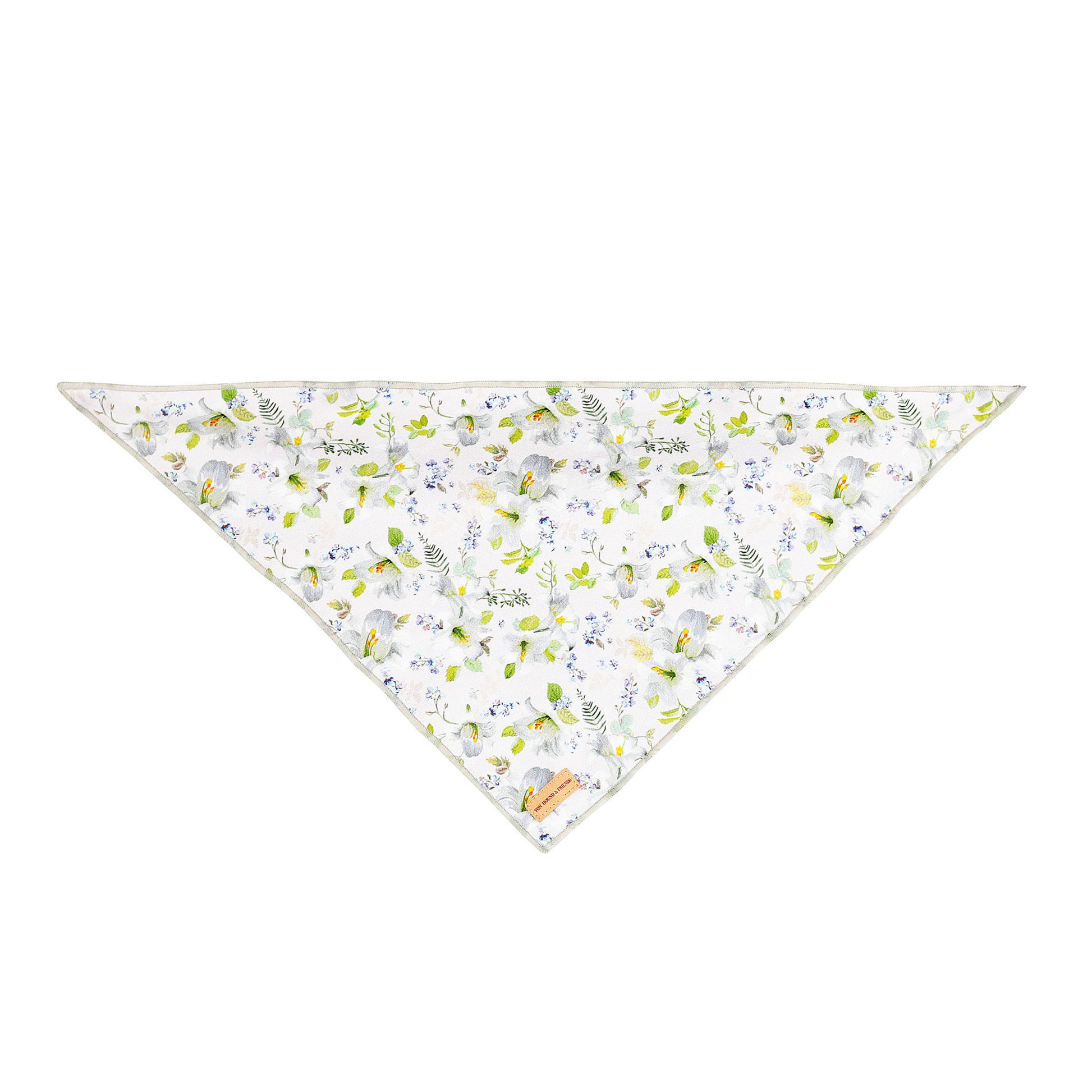 White Flower Puppy Bandanas - Von Hound and Friends