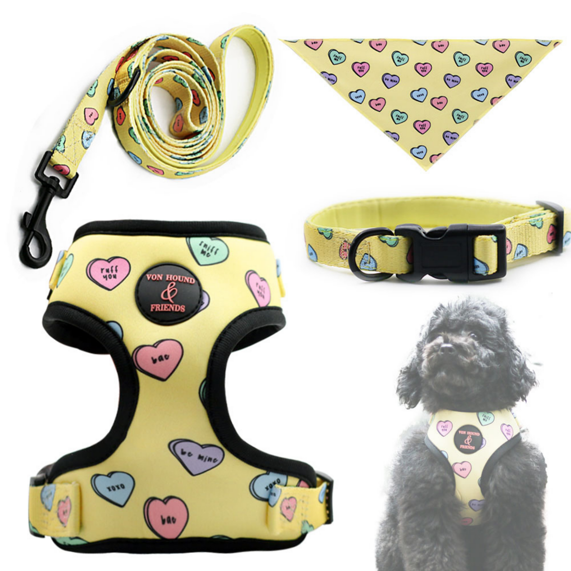 love heart Dog Harnesses Bundle - Von Hound and Friends